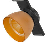 Benzara 12W Integrated LED Track Fixture with Polycarbonate Head, Black and Orange BM220778 Black, Orange Metal, Polycarbonate BM220778