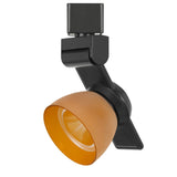 Benzara 12W Integrated LED Track Fixture with Polycarbonate Head, Black and Orange BM220778 Black, Orange Metal, Polycarbonate BM220778