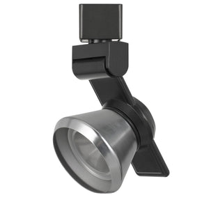 Benzara 12W Integrated LED Metal Track Fixture with Cone Head, Black and Silver BM220782 Black, Silver Metal BM220782