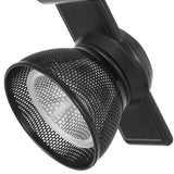 Benzara 12W Integrated LED Metal Track Fixture with Mesh Head, Black BM220786 Black Metal BM220786