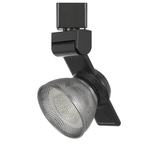 Benzara 12W Integrated LED Metal Track Fixture with Mesh Head, Black and Silver BM220787 Black and Silver Metal BM220787