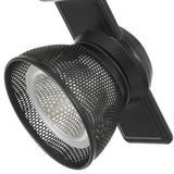 Benzara 12W Integrated LED Metal Track Fixture with Mesh Head, Dark Black BM220788 Black Metal BM220788