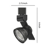 Benzara 12W Integrated LED Metal Track Fixture with Mesh Head, Dark Black BM220788 Black Metal BM220788