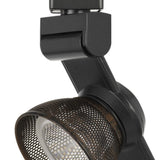 Benzara 12W Integrated LED Metal Track Fixture with Mesh Head, Black and Bronze BM220789 Black, Bronze Metal BM220789