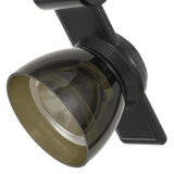 Benzara 12W Integrated LED Track Fixture with Polycarbonate Head, Black BM220791 Black Metal, Polycarbonate BM220791