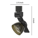 Benzara 12W Integrated LED Track Fixture with Polycarbonate Head, Black BM220791 Black Metal, Polycarbonate BM220791