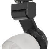 Benzara 12W Integrated LED Track Fixture with Polycarbonate Head, Black and White BM220792 Black, White Metal, Polycarbonate BM220792