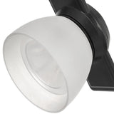 Benzara 12W Integrated LED Track Fixture with Polycarbonate Head, Black and White BM220792 Black, White Metal, Polycarbonate BM220792