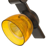 Benzara 12W Integrated LED Track Fixture with Polycarbonate Head, Bronze and Yellow BM220793 Bronze, Yellow Metal, Polycarbonate BM220793