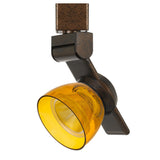 Benzara 12W Integrated LED Track Fixture with Polycarbonate Head, Bronze and Yellow BM220793 Bronze, Yellow Metal, Polycarbonate BM220793