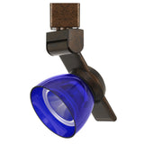 Benzara 12W Integrated LED Track Fixture with Polycarbonate Head, Bronze and Blue BM220795 Bronze, Blue Metal, Polycarbonate BM220795