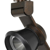 Benzara 12W Integrated LED Metal Track Fixture with Cone Head, Bronze and Black BM220797 Bronze, Black Metal BM220797