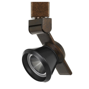 Benzara 12W Integrated LED Metal Track Fixture with Cone Head, Bronze and Black BM220797 Bronze, Black Metal BM220797