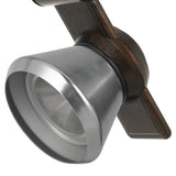 Benzara 12W Integrated LED Metal Track Fixture with Cone Head, Bronze and Silver BM220798 Bronze, Silver Metal BM220798