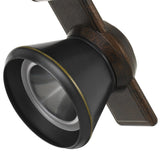 Benzara 12W Integrated  Cone Head LED Metal Track Fixture, Bronze and Black BM220799 Bronze, Black Metal BM220799