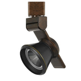 Benzara 12W Integrated  Cone Head LED Metal Track Fixture, Bronze and Black BM220799 Bronze, Black Metal BM220799