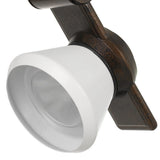 Benzara 12W Integrated LED Metal Track Fixture with Cone Head, Bronze and White BM220801 Bronze, White Metal BM220801