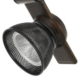 Benzara 12W Integrated LED Metal Track Fixture with Mesh Head, Bronze and Black BM220802 Bronze, Black Metal BM220802