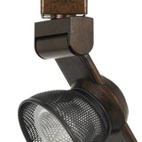 Benzara 12W Integrated LED Metal Track Fixture with Mesh Head,Bronze and Dark Black BM220804 Bronze, Black Metal BM220804