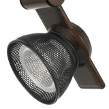 Benzara 12W Integrated LED Metal Track Fixture with Mesh Head,Bronze and Dark Black BM220804 Bronze, Black Metal BM220804