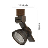 Benzara 12W Integrated LED Metal Track Fixture with Mesh Head, Bronze BM220805 Bronze Metal BM220805