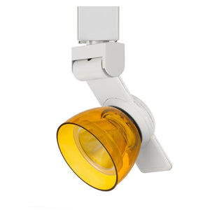 Benzara 12W Integrated LED Track Fixture with Polycarbonate Head, White and Yellow BM220809 White, Yellow Metal, Polycarbonate BM220809