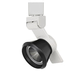 Benzara 12W Integrated LED Metal Track Fixture with Cone Head, White and Black BM220813 White, Black Metal BM220813