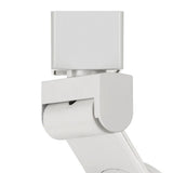 Benzara 12W Integrated LED Metal Track Fixture with Cone Head, White and Silver BM220814 White, Silver Metal BM220814