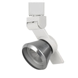 Benzara 12W Integrated LED Metal Track Fixture with Cone Head, White and Silver BM220814 White, Silver Metal BM220814