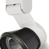 Benzara 12W Integrated Cone Head LED Metal Track Fixture, White and Black BM220815 White, Black Metal BM220815