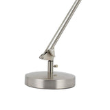 Benzara 60W Metal Task Lamp with Adjustable Arms and Swivel Head, Set of 2, Silver BM220818 Silver Metal BM220818