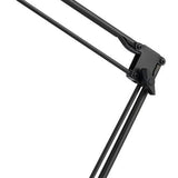 Benzara 60W Metal Task Lamp with Adjustable Arms and Swivel Head, Set of 2, Black BM220819 Black Metal BM220819