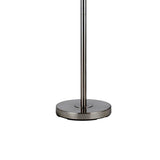 Benzara 80 Watt Metal Floor Lamp with Dual Gooseneck and Uno Style Shades, Silver BM220841 Silver Metal BM220841