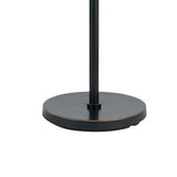 Benzara Metal Body Floor Lamp with Fabric Drum Shade and Pull Chain Switch, Black BM220846 Black Metal and Fabric BM220846