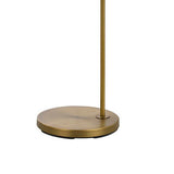 Benzara 60 Watt Metal Floor Lamp with Gooseneck Shape and Stable Base, Gold BM220851 Gold Metal and Fabric BM220851