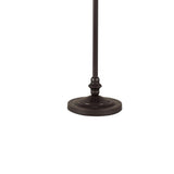 Benzara 150 Watt 6 Way Metal Floor Lamp with Fabric Tapered Shade, Bronze BM220864 Bronze Metal and Fabric BM220864