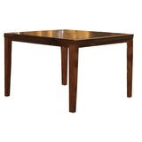 Benzara Square Wooden Counter Height Table with Butterfly Extendable Leaf, Brown BM220911 Brown Solid Wood, Engineered Wood and Veneer BM220911