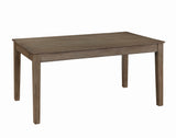 Benzara Transitional Style Wooden Dining Table with Two Drawers, Brown BM220935 Brown Solid Wood and Veneer BM220935