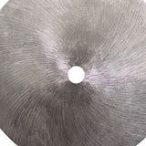 Benzara Metal Swirl Disk Accent Decor with Marble Base, Silver BM220997 Silver Metal BM220997