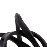 Benzara Metal Accent Decor with Interconnected Knot Design, Black BM221165 Black Metal BM221165