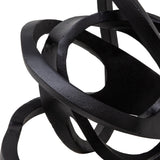 Benzara Metal Accent Decor with Interconnected Knot Design, Black BM221165 Black Metal BM221165