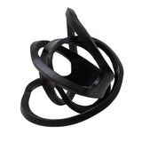 Metal Accent Decor with Interconnected Knot Design, Black