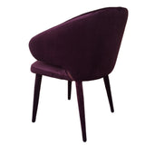 Benzara Fabric Upholstered Metal Frame Dining Chair with Padded Seat, Purple BM221184 Purple Metal, Fabric BM221184