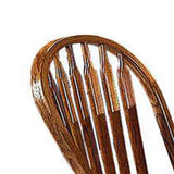 Benzara Wooden Windsor Chairs with Arrow Spindle Slatted Backrest, Set of 2, Brown BM221530 Brown Wood BM221530