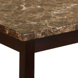 Benzara Contemporary Wood and Marble 3 Piece Cocktail Table Set, Brown BM221532 Brown Wood and Marble BM221532