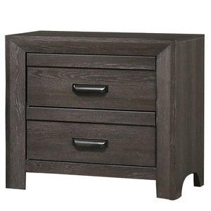 Benzara Wooden Nightstand with 2 Spacious Storage Drawers, Brown BM221572   BM221572