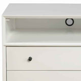 Benzara 2 Drawer Wooden Nightstand with Open Compartment and Splayed Legs, White BM222499 White Solid Wood, Veneer BM222499