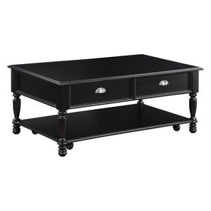 Benzara Wooden Lift Top Cocktail Table with Casters and Open Bottom Shelf, Black BM222536 Black Solid Wood, Veneer BM222536