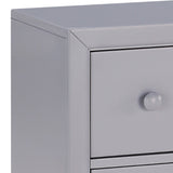 Benzara 2 Drawer Wooden Nightstand with Turned Legs, Gray BM222590 Gray Solid Wood and Engineered Wood BM222590