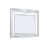 Benzara Wooden Frame Mirror with LED and Mirror Trim Accents, White BM222637 White Solid wood, Engineered wood, Mirror BM222637